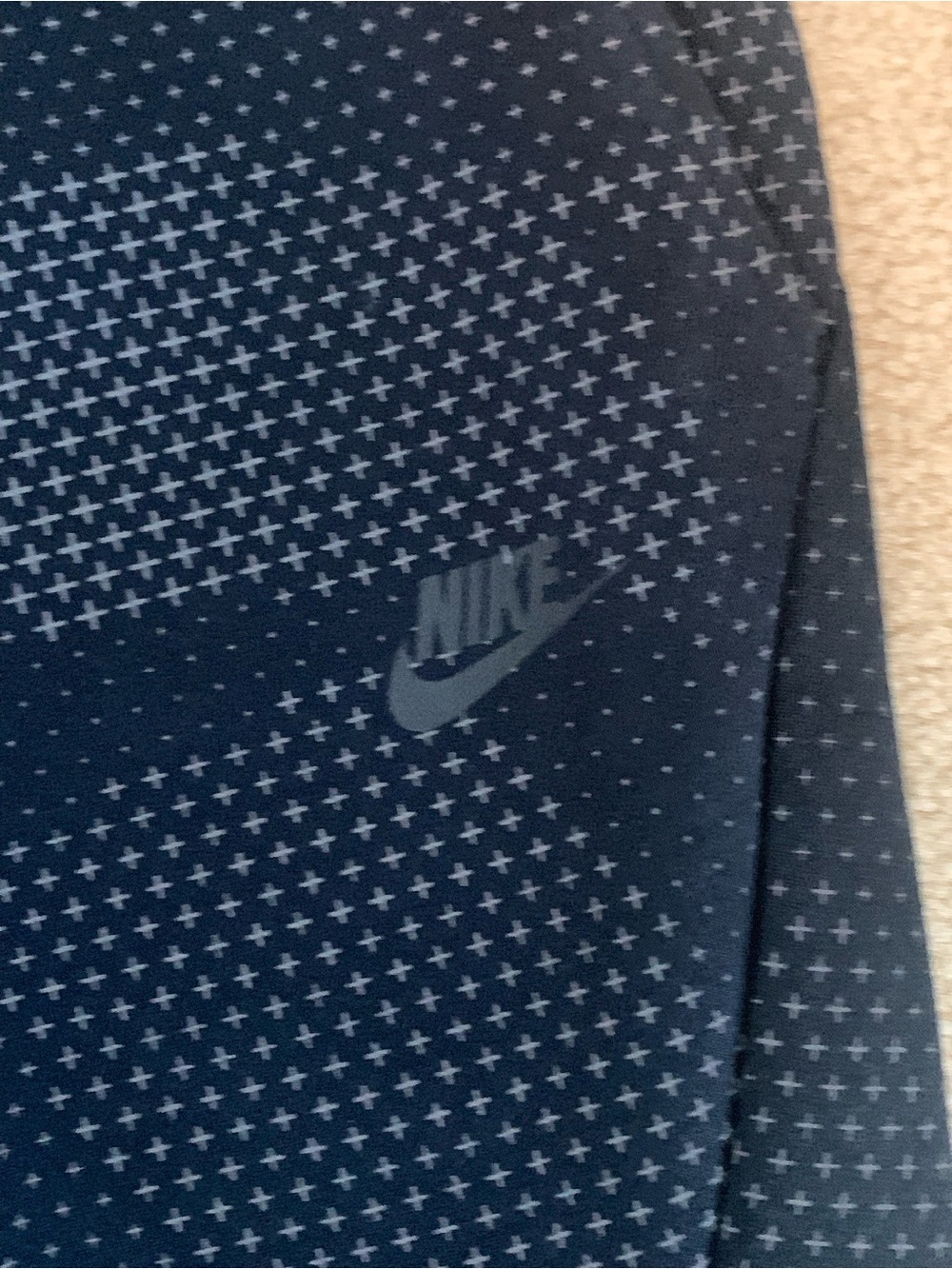 Men's Nike tech fleece Black Dotted Knit Jogger Pants